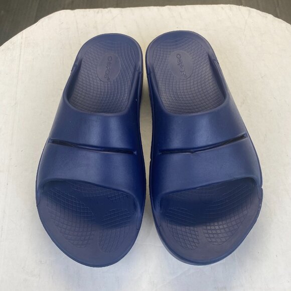 OOFOS OOahh Size 11 Womens 9 Mens Slip On Slide Recovery Sandals Blue,Comfort - Picture 8 of 12